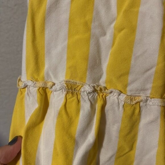 Girls yellow and white striped dress 7 - Picture 2 of 6